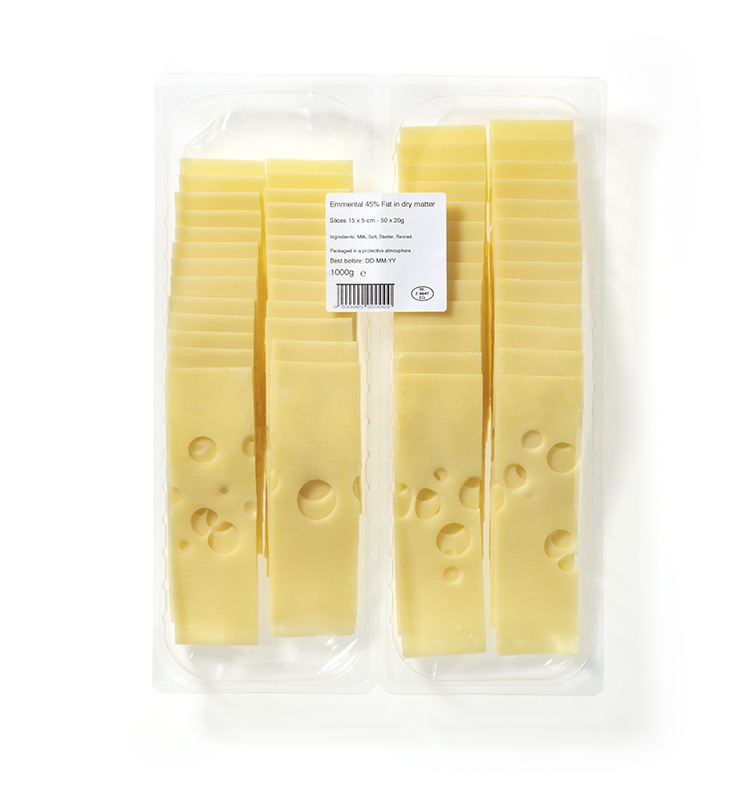 Emmental lonchas baguetina. 20gr